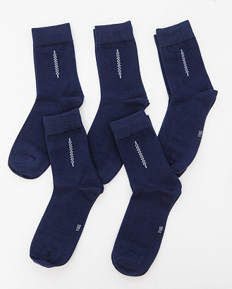 Носки хлопковые ТОД 20002 синие (5 шт)